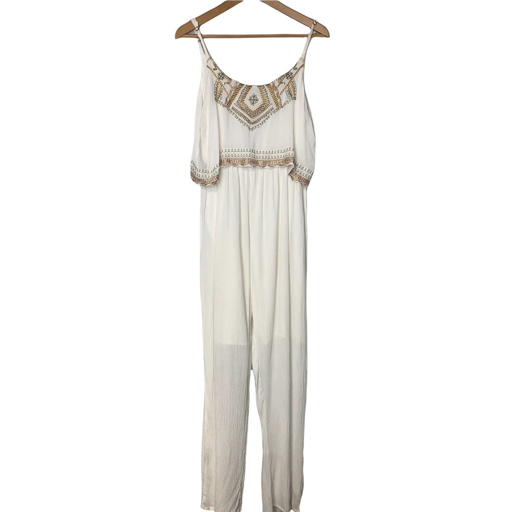 RAGA X ANTHROPOLOGIE Cream Embroidered Jumper - S